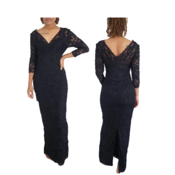 chinese dress ladies Mariana Yellow Lace Bust Midi Dress - US 6 main image 1